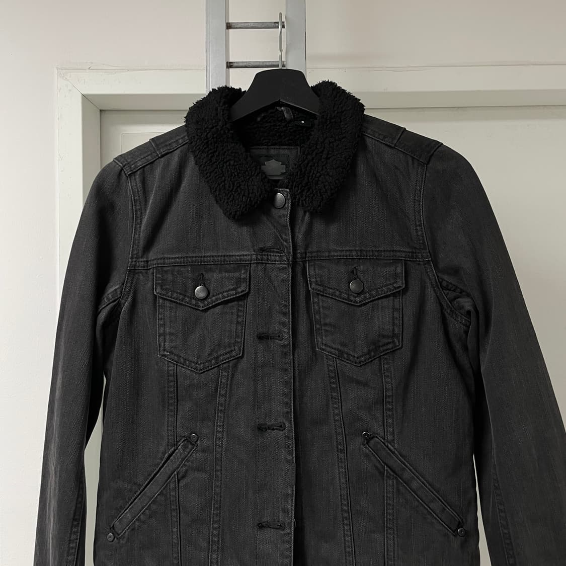 할리데이비슨 쉐르파 데님 자켓 블랙 S(W) 상품이미지2