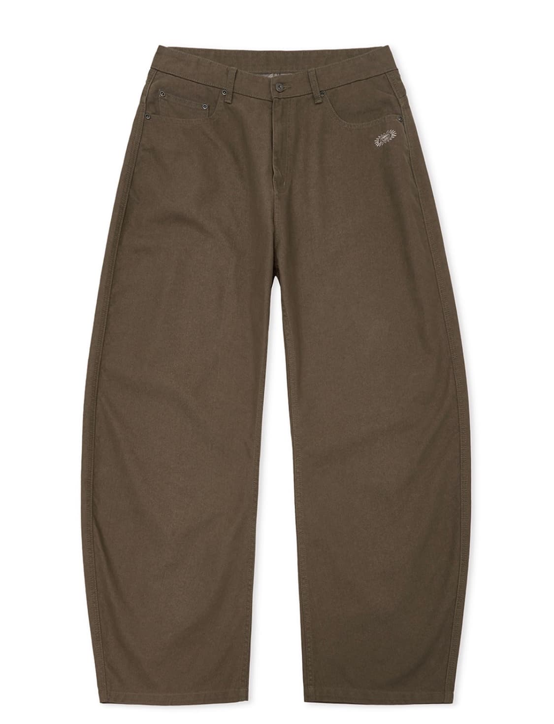 소셜 그래픽 와이드 데님_브라운 XL (인템포무드) 상품이미지3