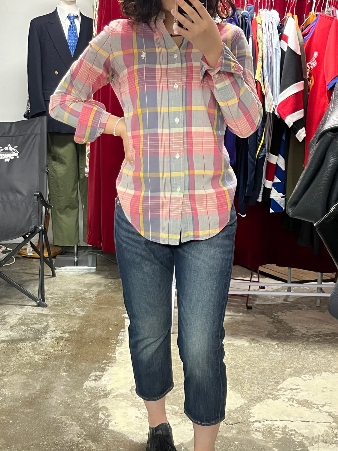 (새 상품) Levi’s 505 진청 8부 데님 28 상품이미지4