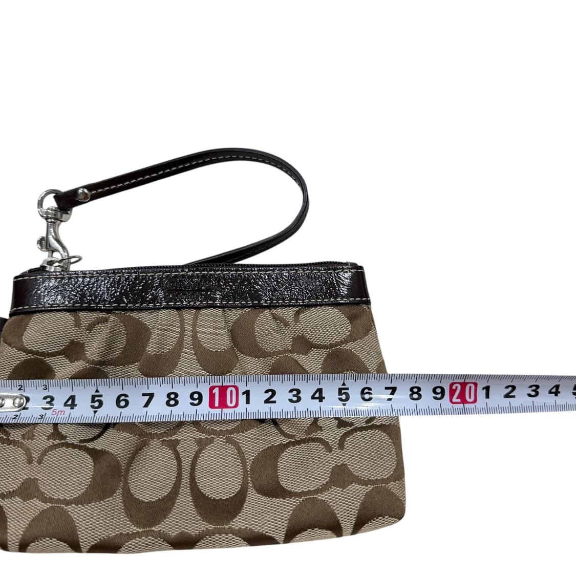 코치 빈티지 시그니처 로고 Y2K 파우치 가방 브라운 상품이미지4