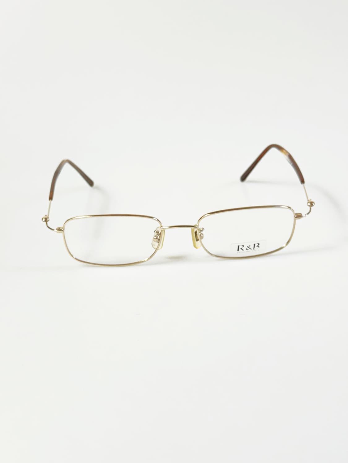 R&B EYEWEAR 골드 메탈 슬림 스퀘어 프레임 빈티지 안경 상품이미지2