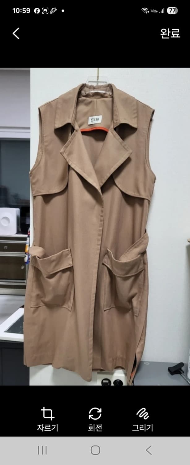 (새제품) 간절기코트,민소매 트렌치코트 Sia F 55-88 상품이미지2