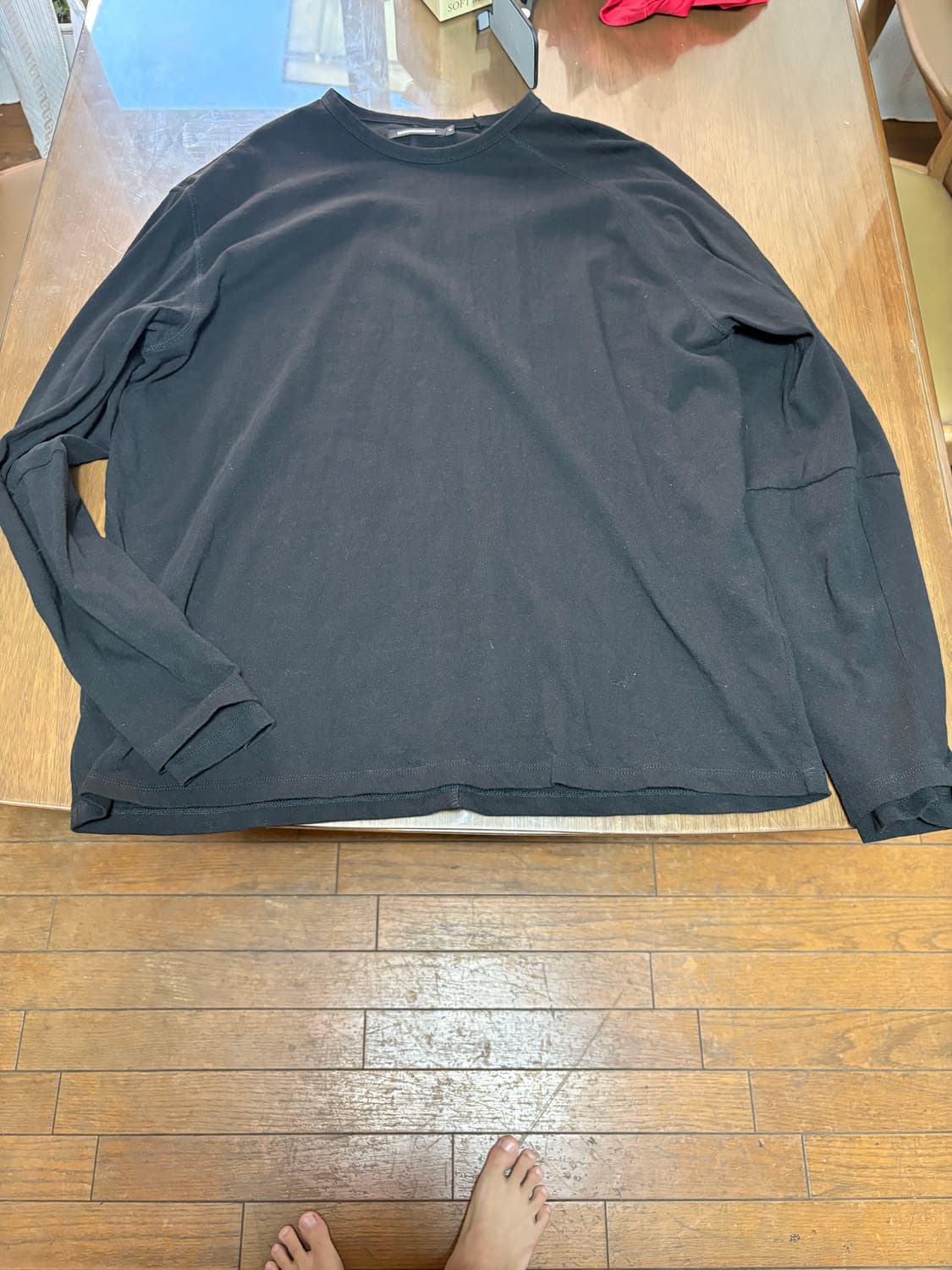 해칭룸 Double Sleeve Tee Black 4사이즈 상품이미지2