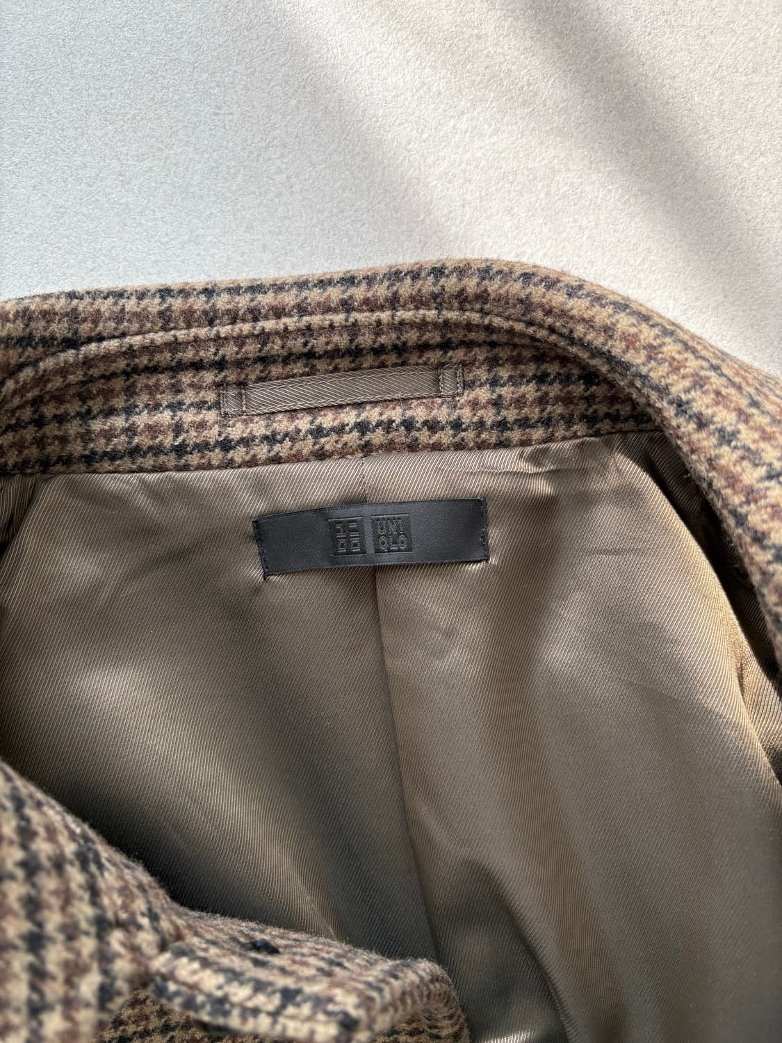 유니클로 발마칸 코트(패턴) 34 BROWN 상품이미지4