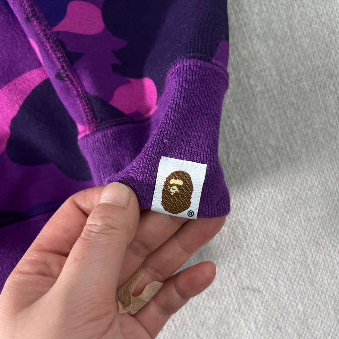 90 베이프 샤크 퍼플 카모 샤크 후드집업 상품이미지8