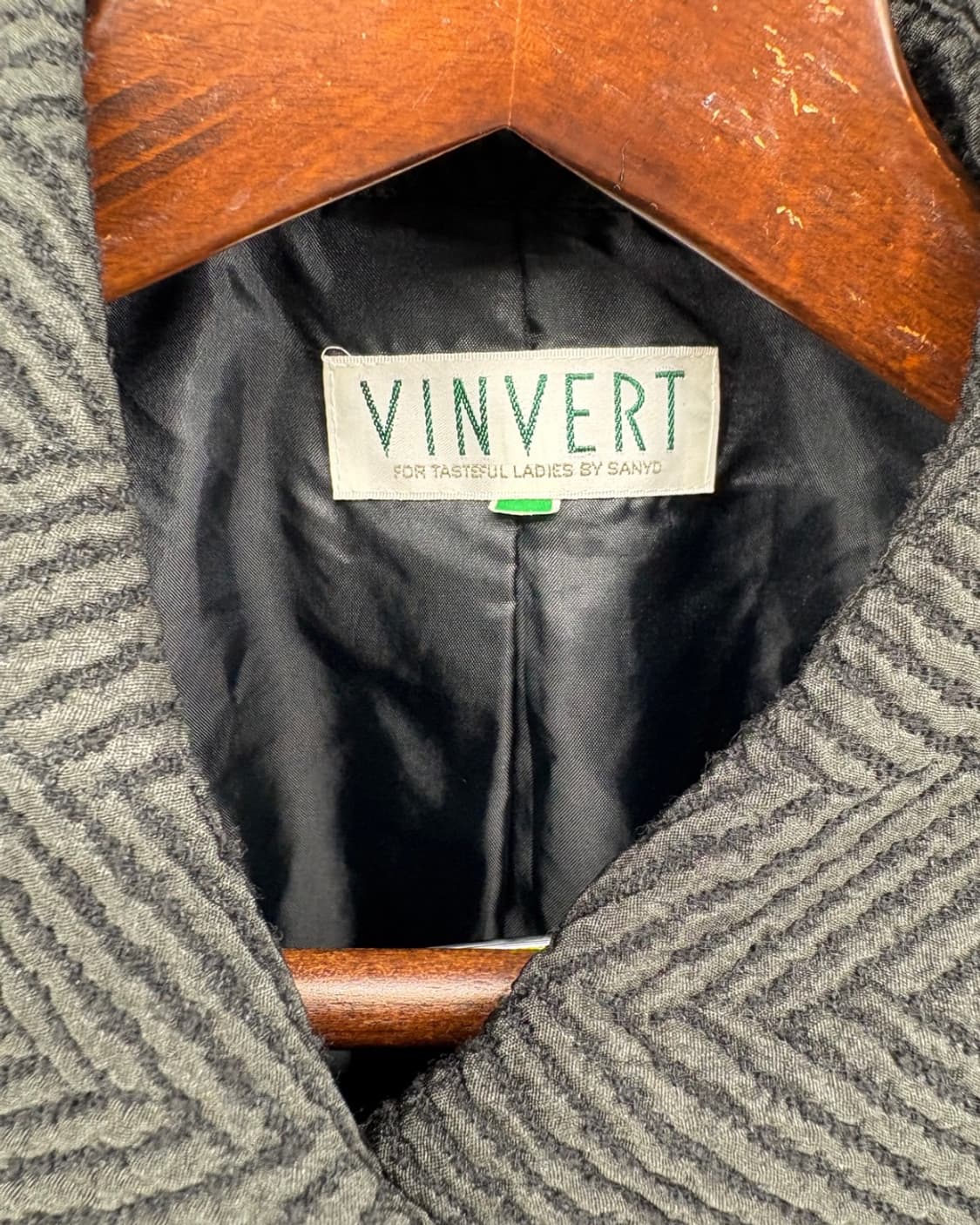 🖤 VINVERT 일본 빈티지 헤링본 하프 코트 상품이미지3