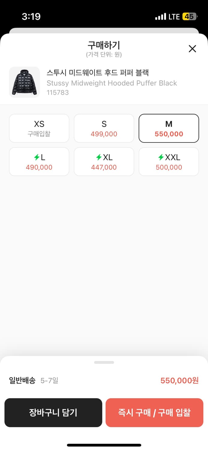 스투시 미드웨이트 후드 퍼퍼 블랙 상품이미지2