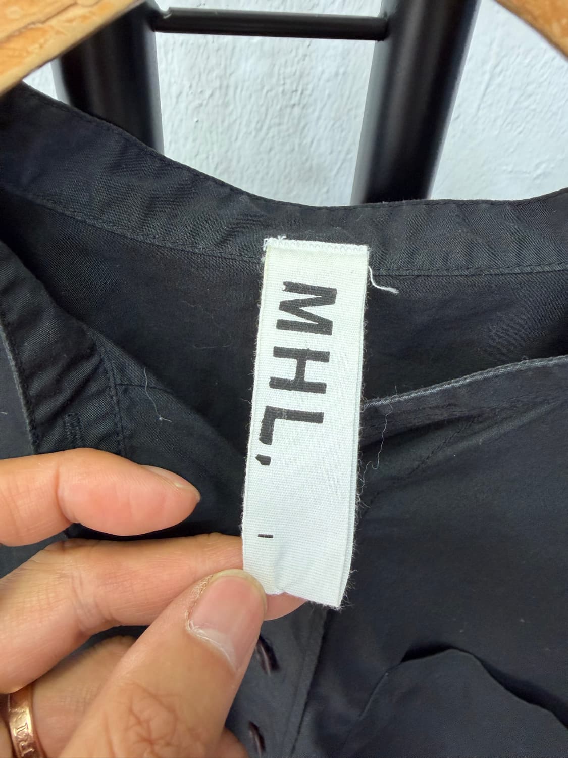 정품) MHL 마가렛호웰 여성셔츠 블랙 1 상품이미지5