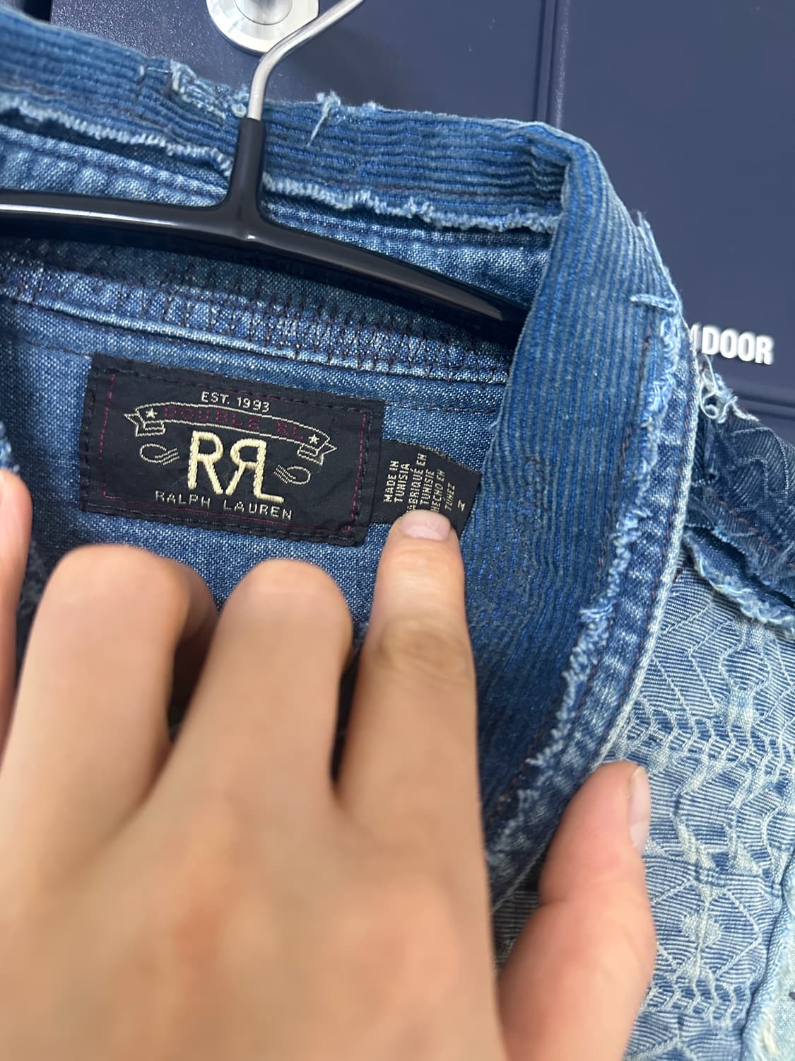 RRL 더블알엘 인디고 패치워크 워크셔츠 M 상품이미지5