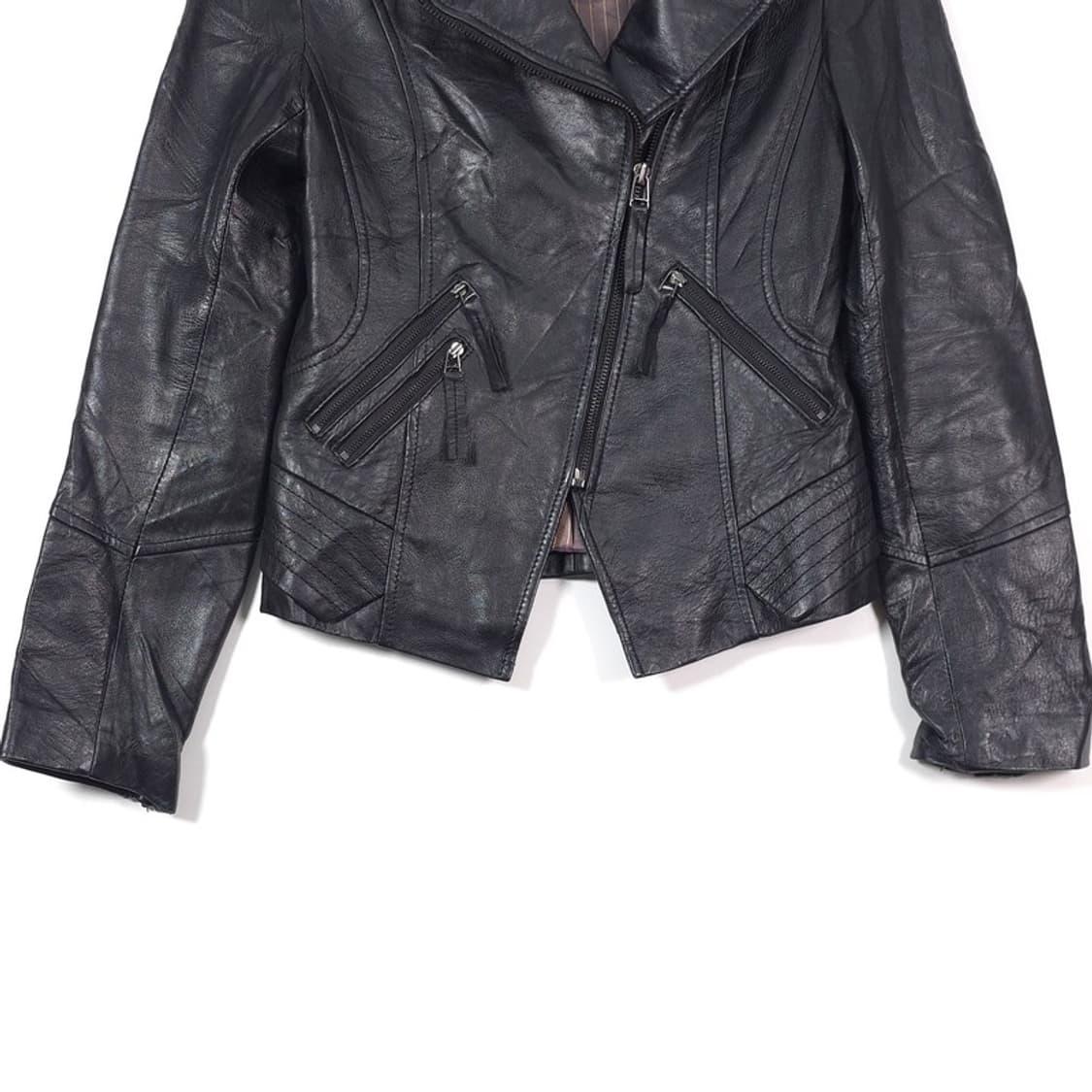 KASIBADY 리얼 양가죽 퀼팅 라이더 자켓 55 상품이미지4