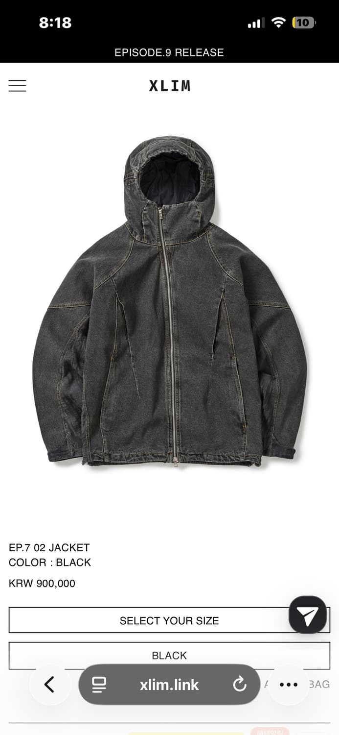 XLIM EP.7 02 JACKET COLOR : BLACK 상품이미지1