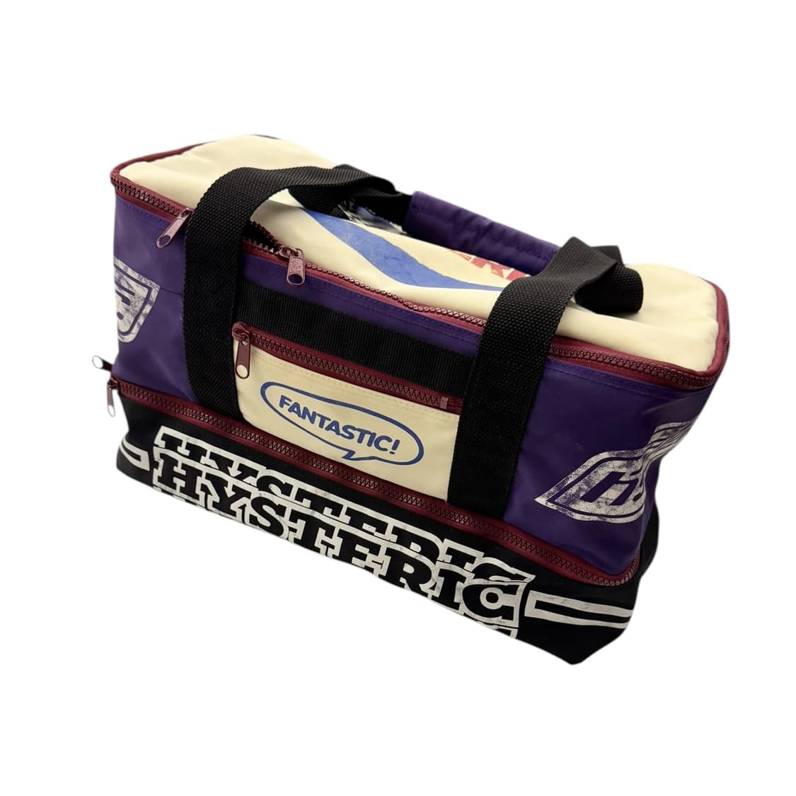 히스테릭글래머 컬러 블록 피크닉 보스턴백 퍼플/블랙 상품이미지8