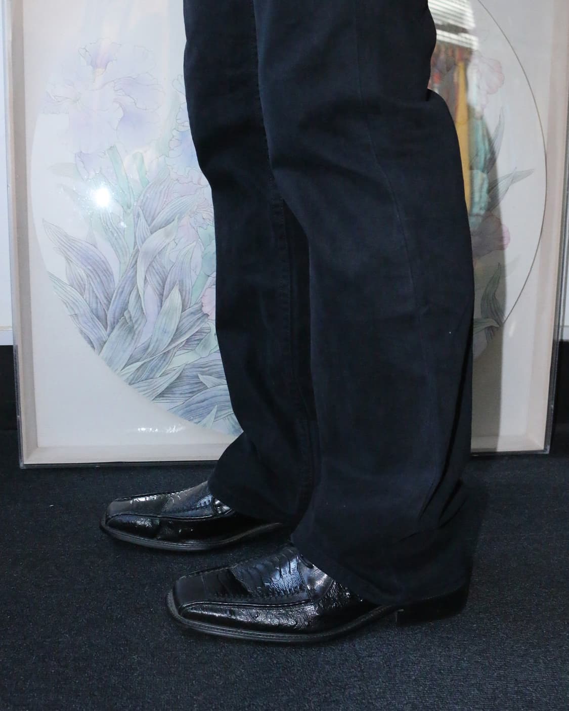 빈티지 블랙 레더 드레스 슈즈 상품이미지3