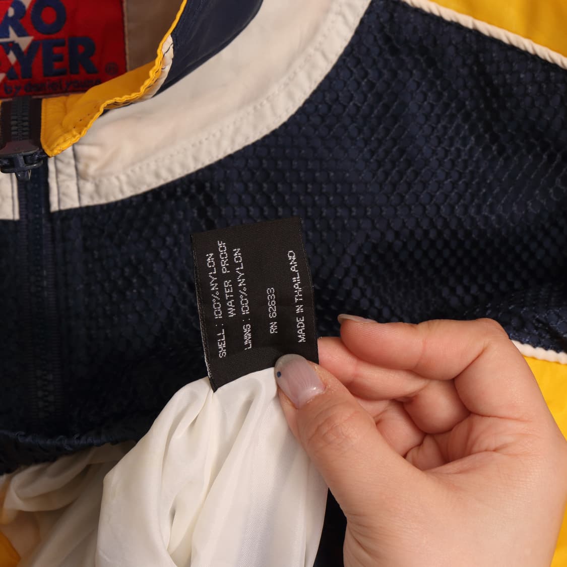 90's USA 컬리지 나일론 바람막이 A1380 상품이미지4