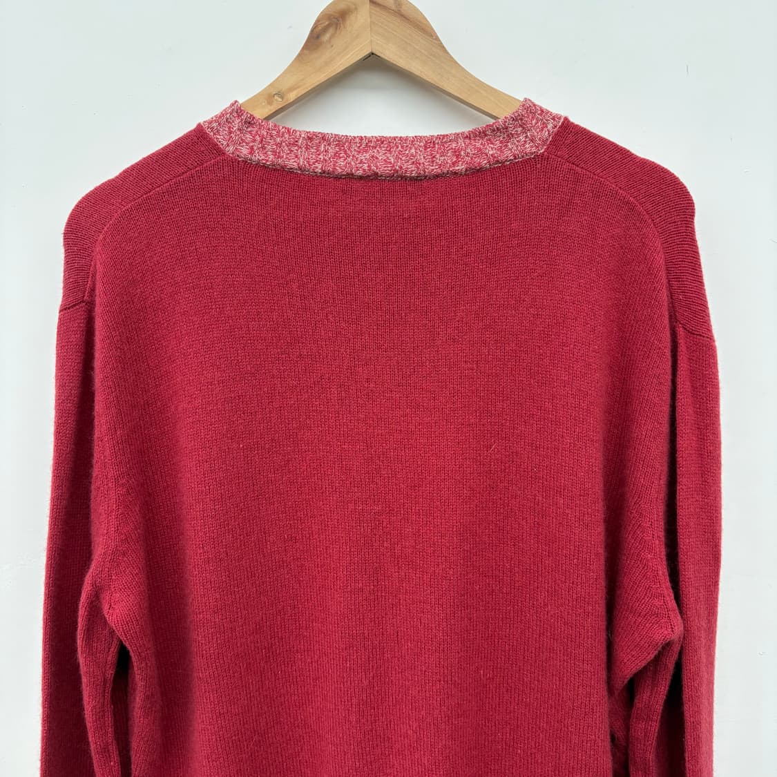 버버리 레드 가디건 여/L 상품이미지3