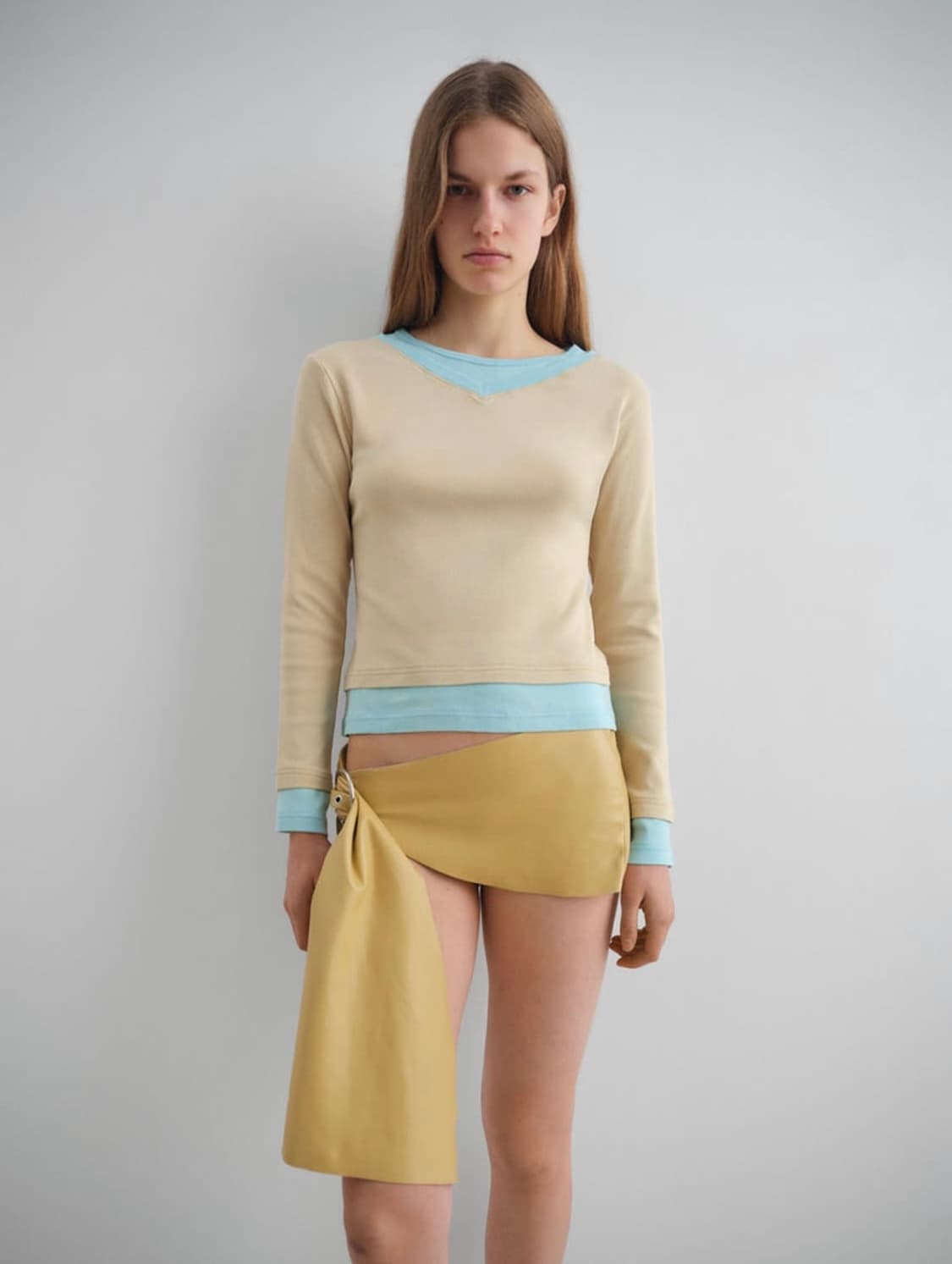 gimaguas 기마구아스 sam layered t-shirt (s) 상품이미지2