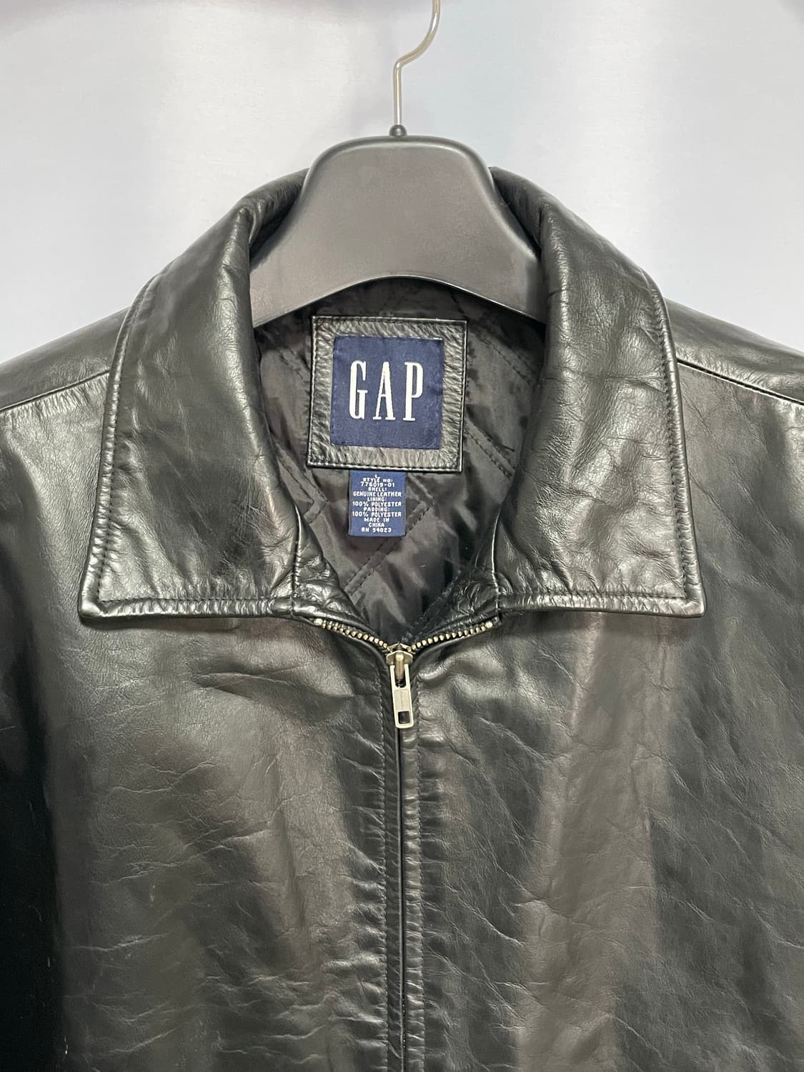 [D.O Archives] 90s 올드갭 레더 싱글 라이더자켓 블랙(L) 상품이미지2