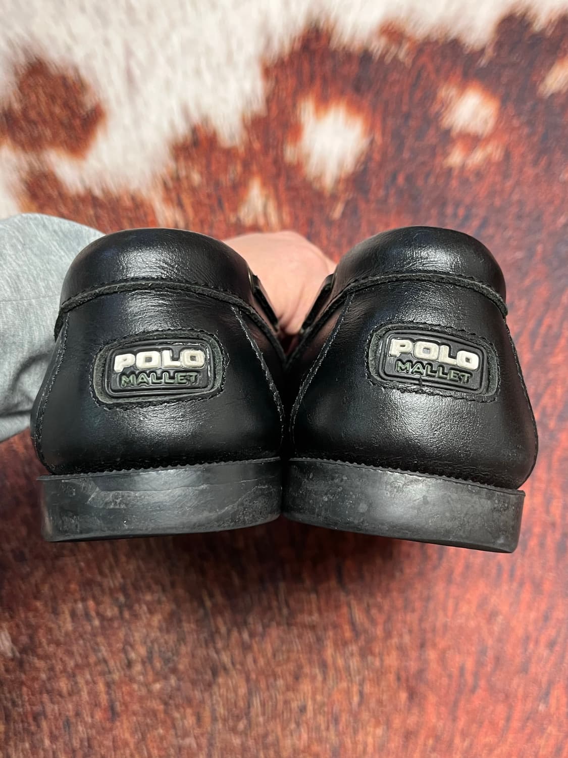 [10W] 폴로 랄프로렌 레더 보트슈즈 블랙 상품이미지4