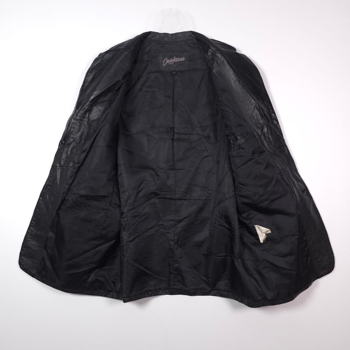 옹진스 리얼 소가죽 미니멀 투버튼 레더 블레이저 L 상품이미지5