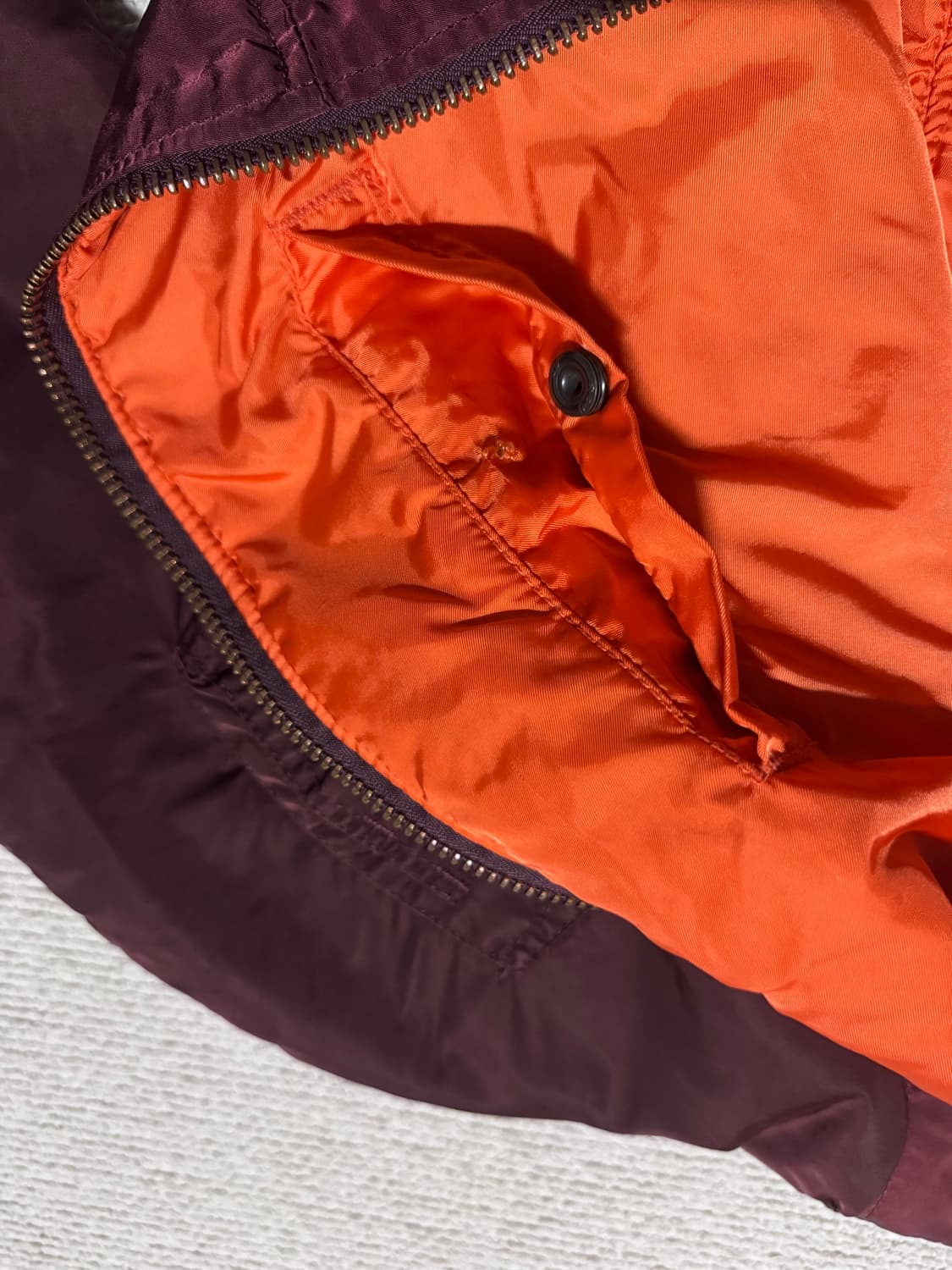 80s USA made 알파인더스트리 MA-1 버건디 M 상품이미지8