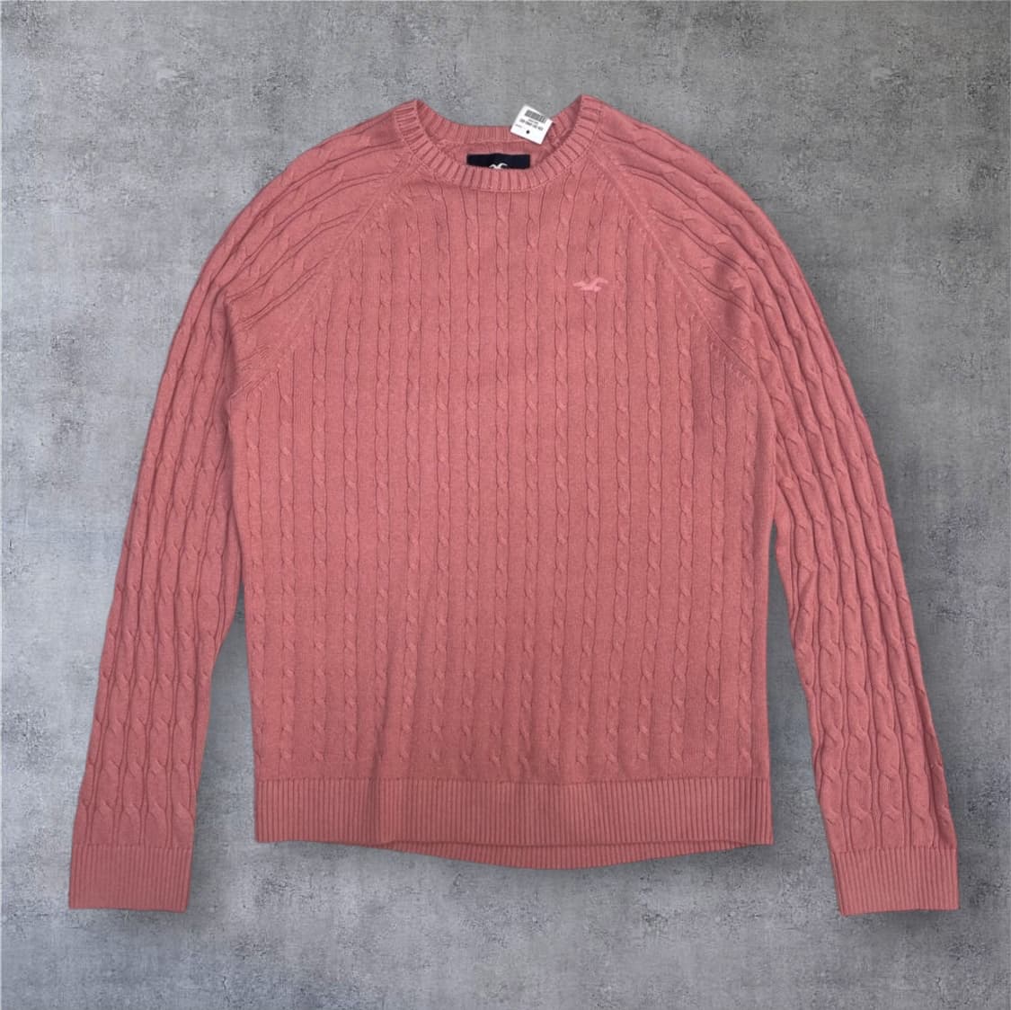 홀리스터 Hollister 핑크 케이블 라운드넥 니트 XL 상품이미지1