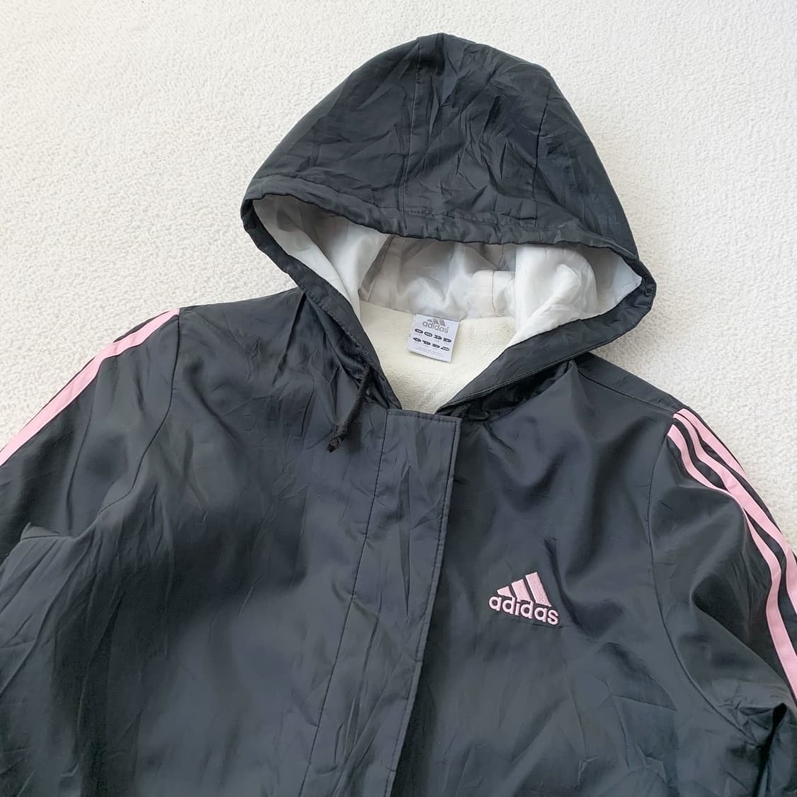 Adidas 블랙 핑크 후리스 돕바 상품이미지2