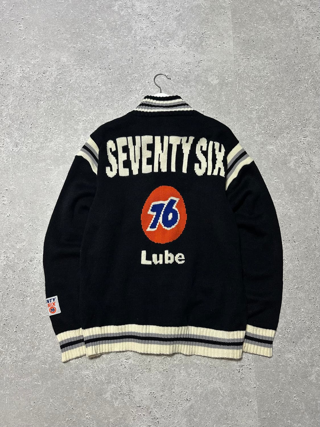 빈티지 SEVENTY SIX 빅로고 니트집업 상품이미지2