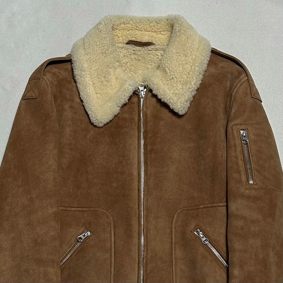 XS A.P.C. 스웨이드 무스탕 자켓 상품이미지1