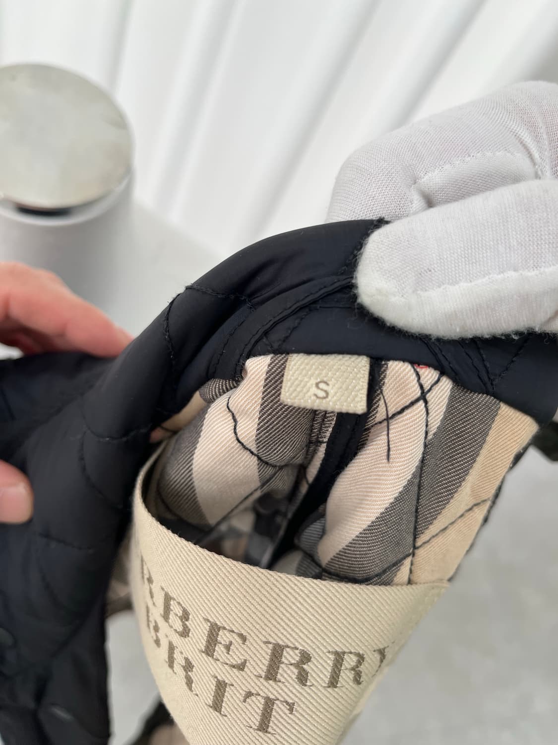 버버리 브릿 블랙 퀼팅 자켓 S 상품이미지9