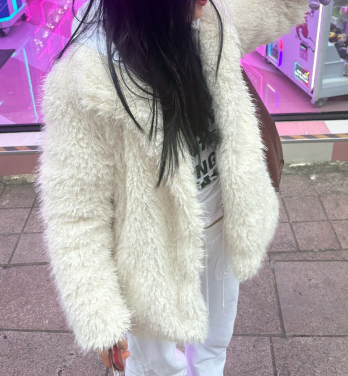 시눈 퍼 자켓 크림 상품이미지3