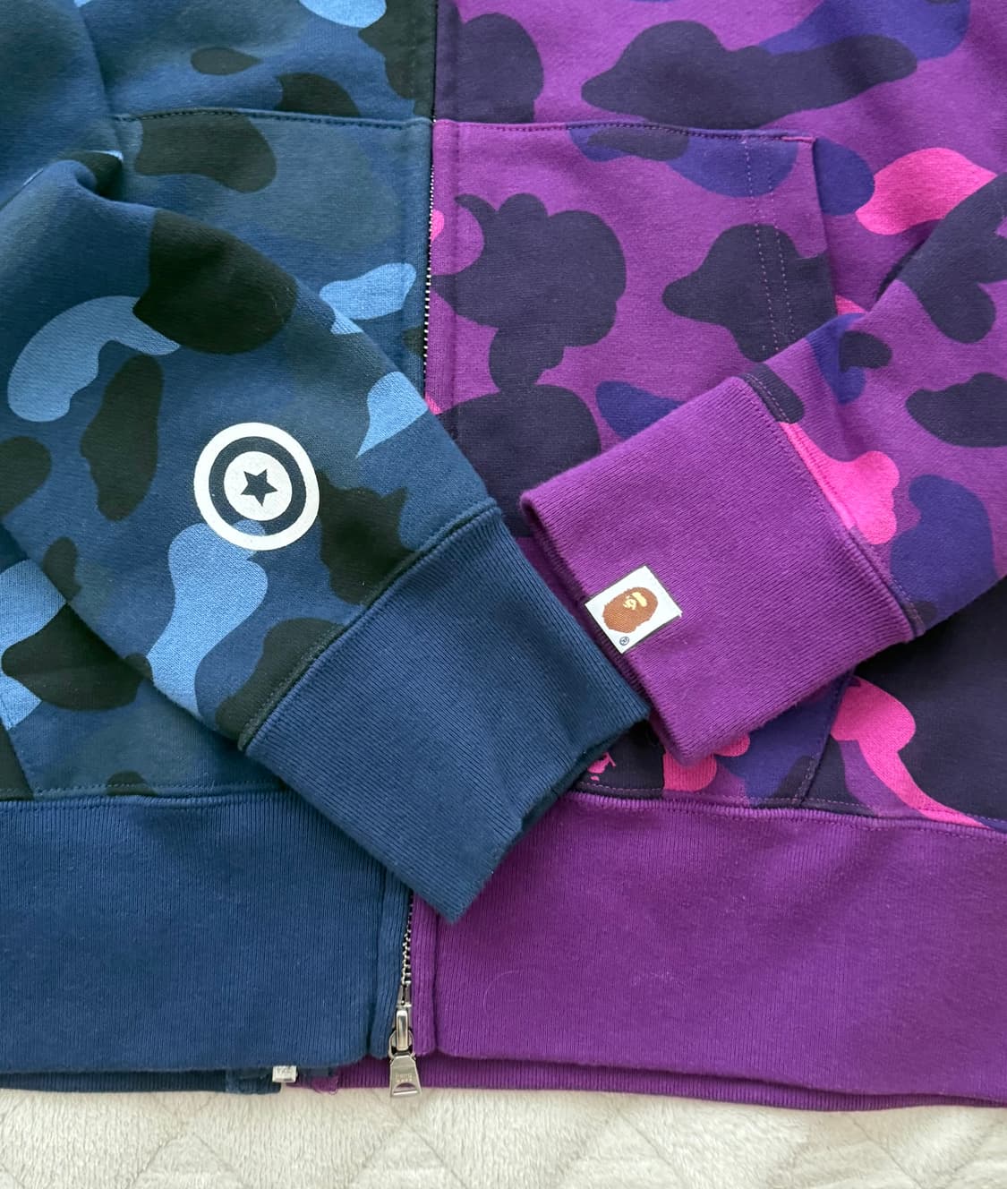 베이프 아수라 컬러 카모 세퍼레이트 샤크 후드집업 상품이미지4