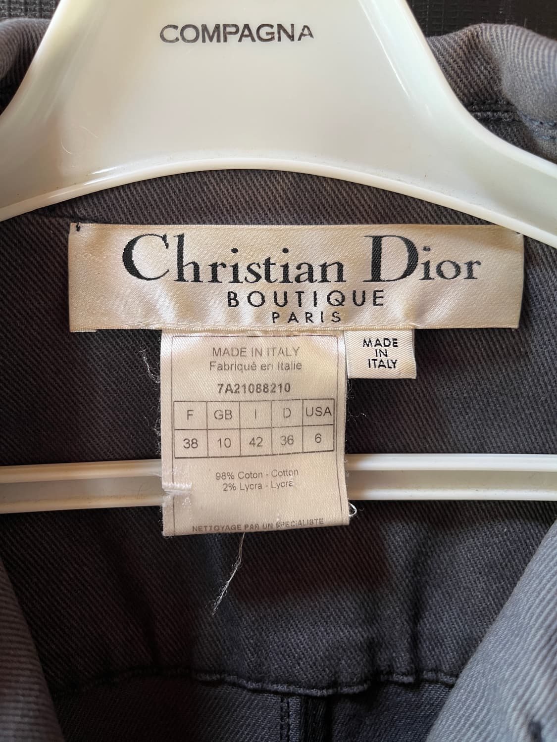 디올 06FW 존 갈리아노 부티크 데님 코트 Made in Italy 상품이미지3