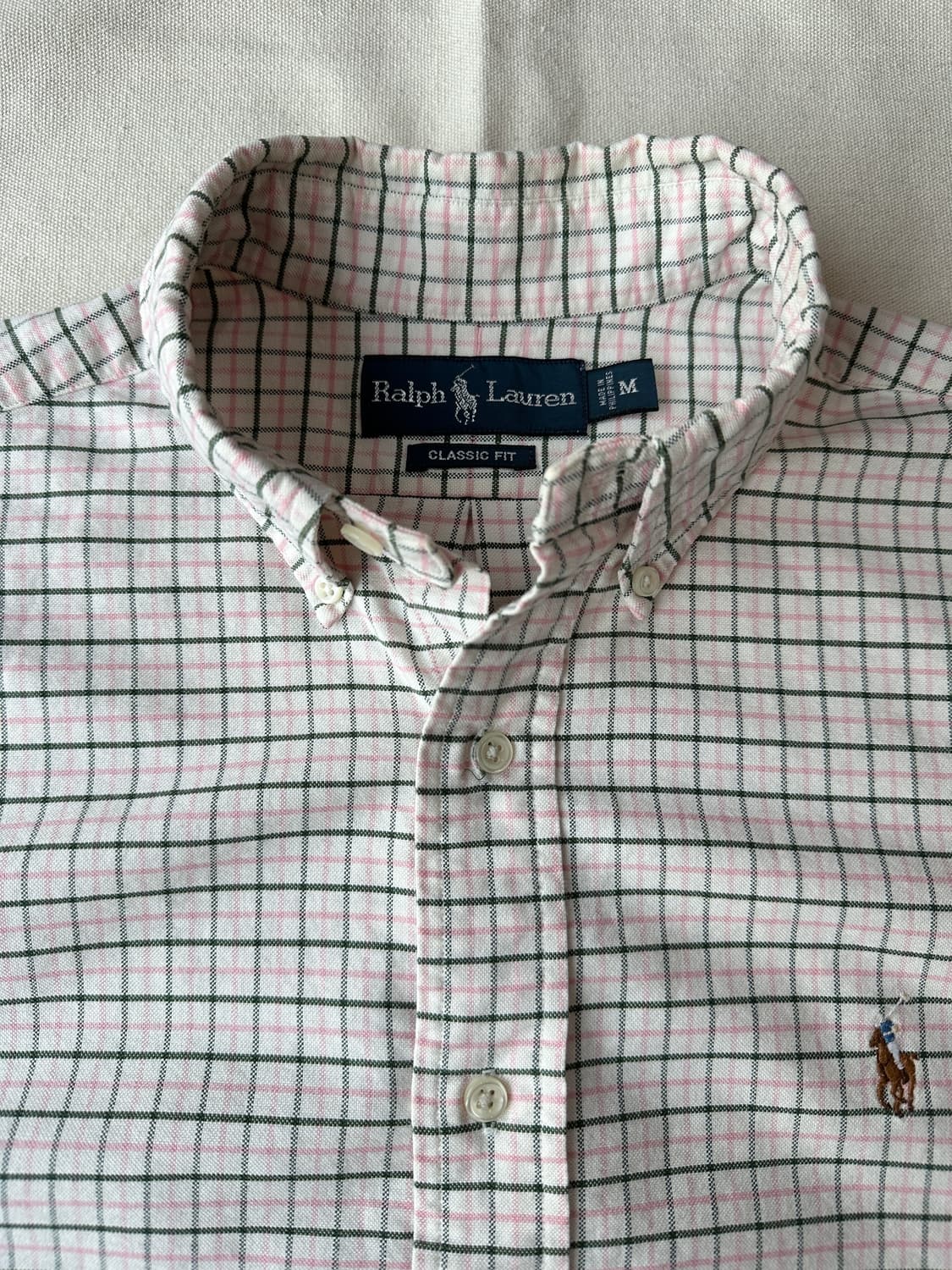 폴로 랄프로렌 옥스포드 체크 셔츠 클래식핏 M 상품이미지1