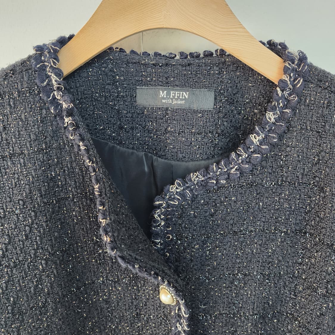 M.FFIN 블랙 트위드 자켓 상품이미지2