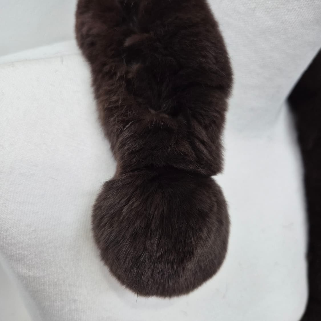 브라운 리얼 렉스 토끼털 퍼 초커 머플러 상품이미지5