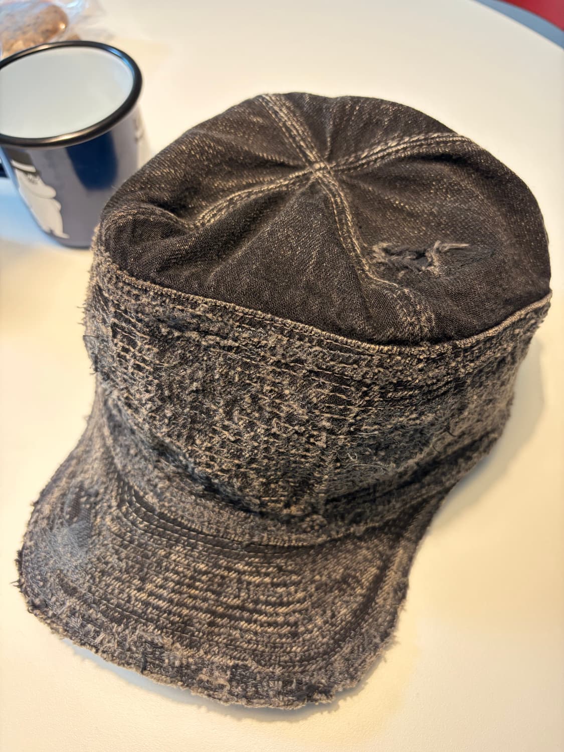 Kapital 캐피탈 노인과 바다 블랙 데미지 캡 상품이미지6