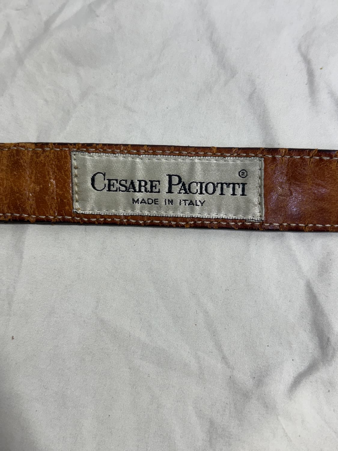 Cesare Paciotti 엠보 스티치 레더 벨트 상품이미지4