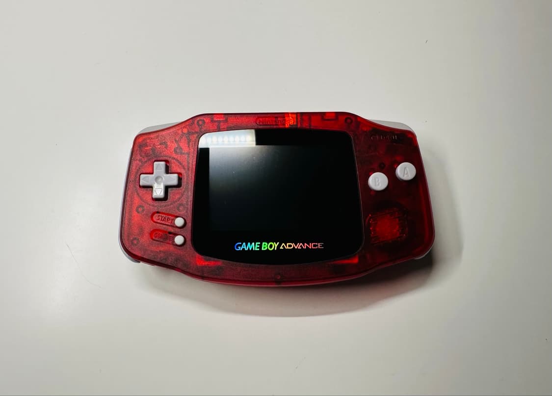 닌텐도 GBA 게임보이 어드밴스 IPS 백라이트 클리어 레드 판매 상품이미지3