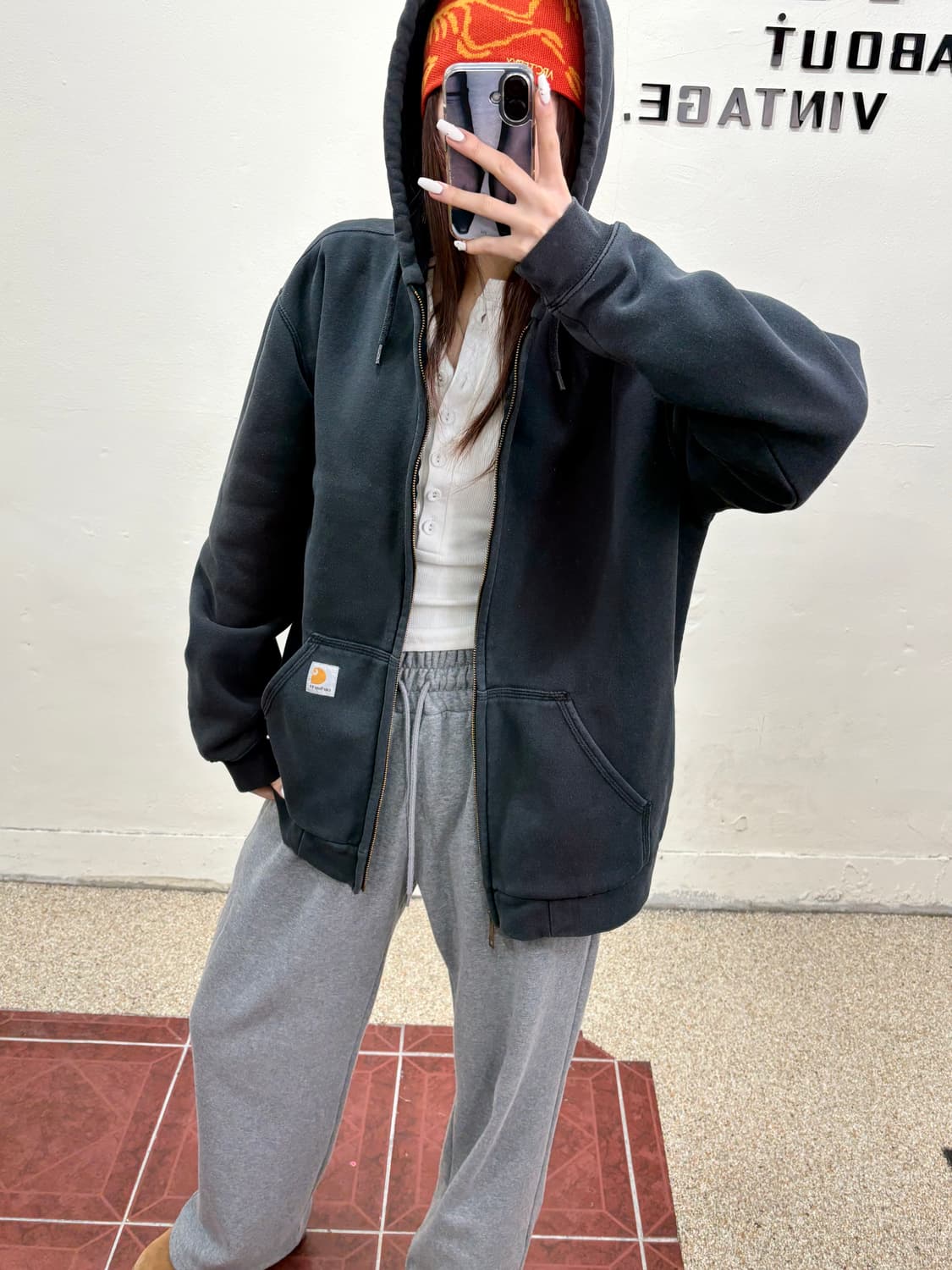 칼하트 레인티펜더 후드집업 상품이미지7