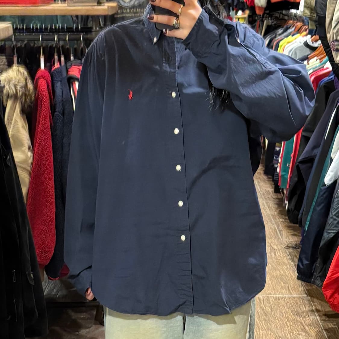 [HI] Polo 폴로 긴팔셔츠 네이비 상품이미지1