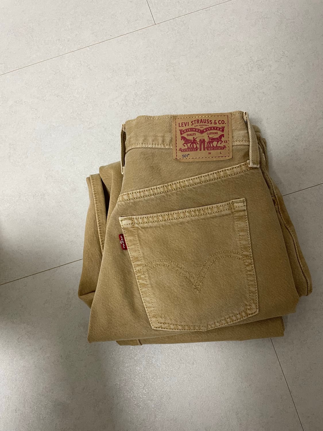 리바이스 오리지널501 탄 컬러 버튼플라이 상품이미지4