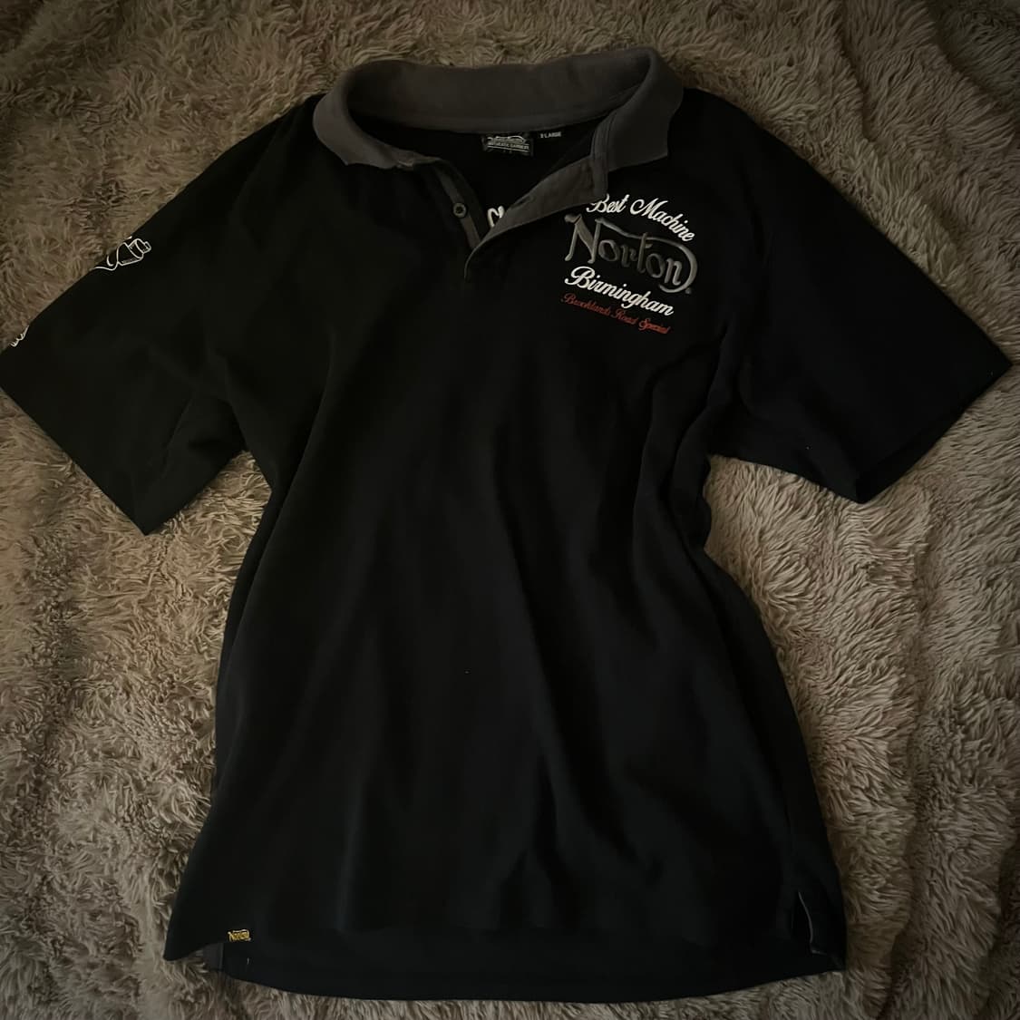 norton 자수 프린팅 카라 반팔 상품이미지2