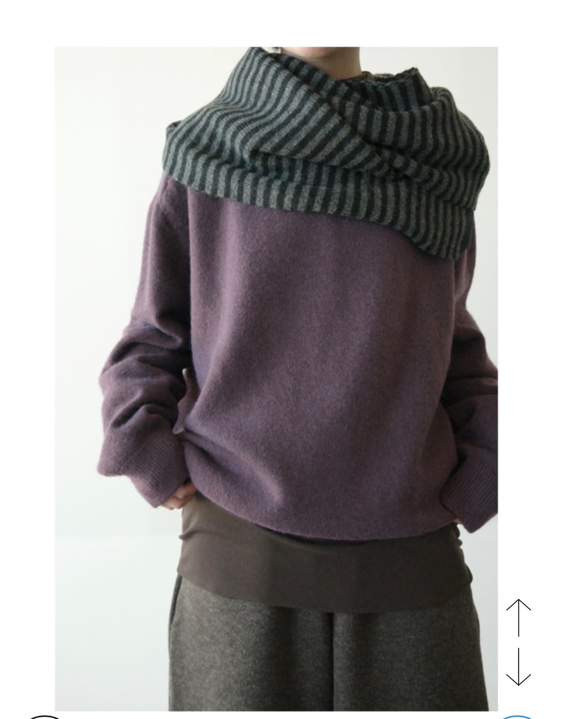 에프터먼데이 라운드 베리어스 니트- 퍼플 상품이미지2