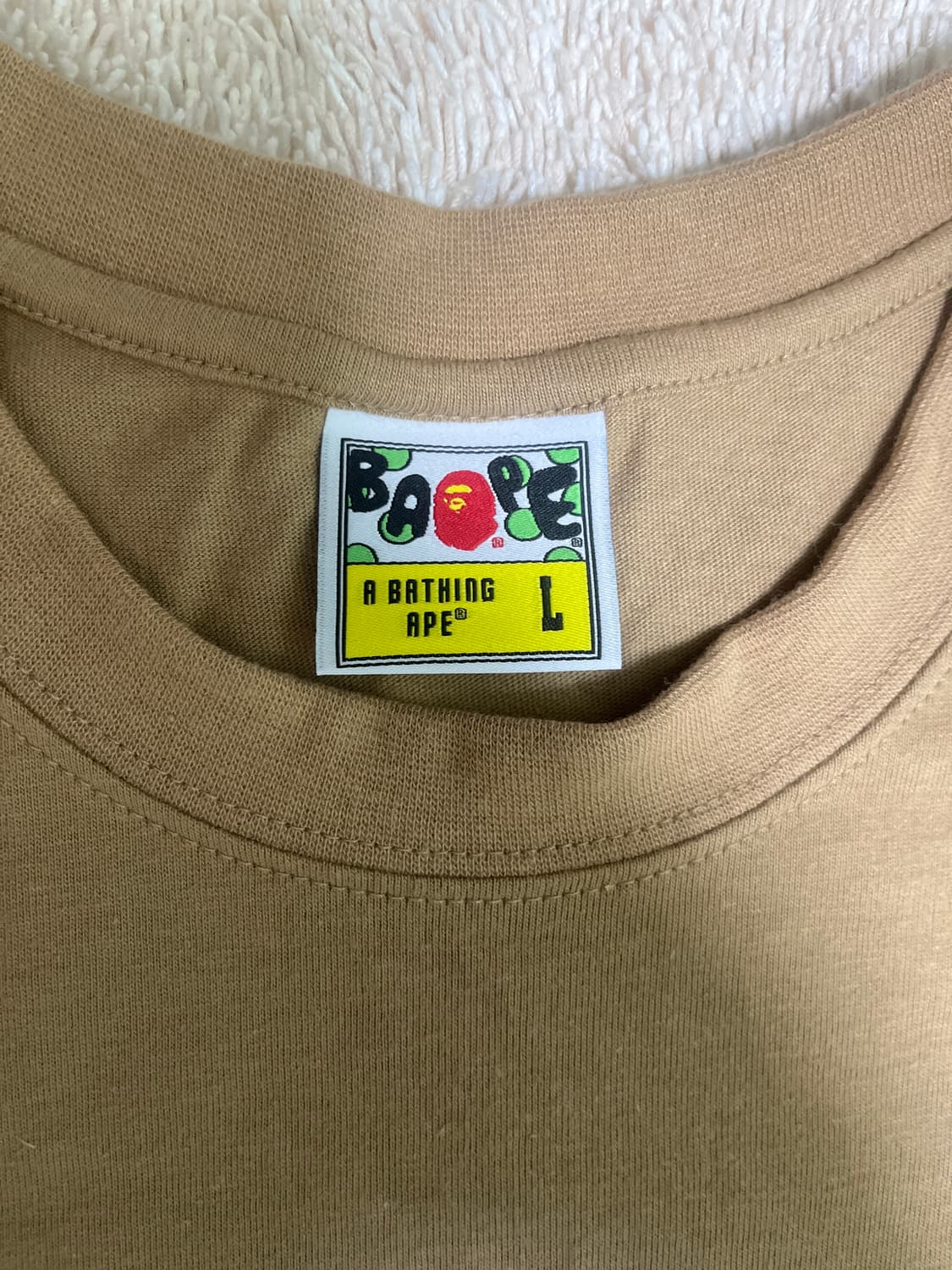 Bape 재팬 시티 에이프 헤드 티셔츠 베이지 상품이미지2