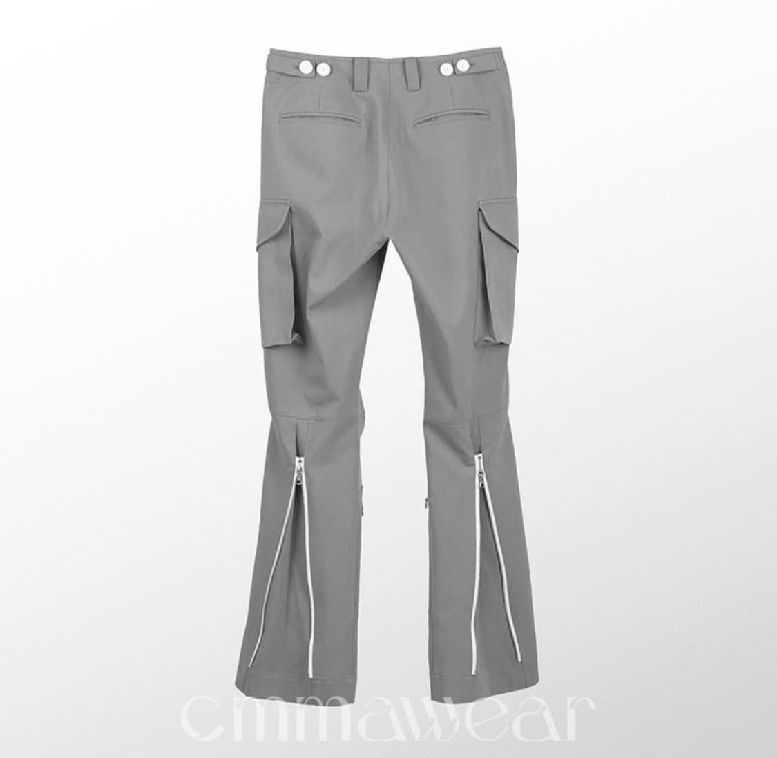 cmmawear 커마웨어 백지퍼 카고 팬츠 그레이 상품이미지1