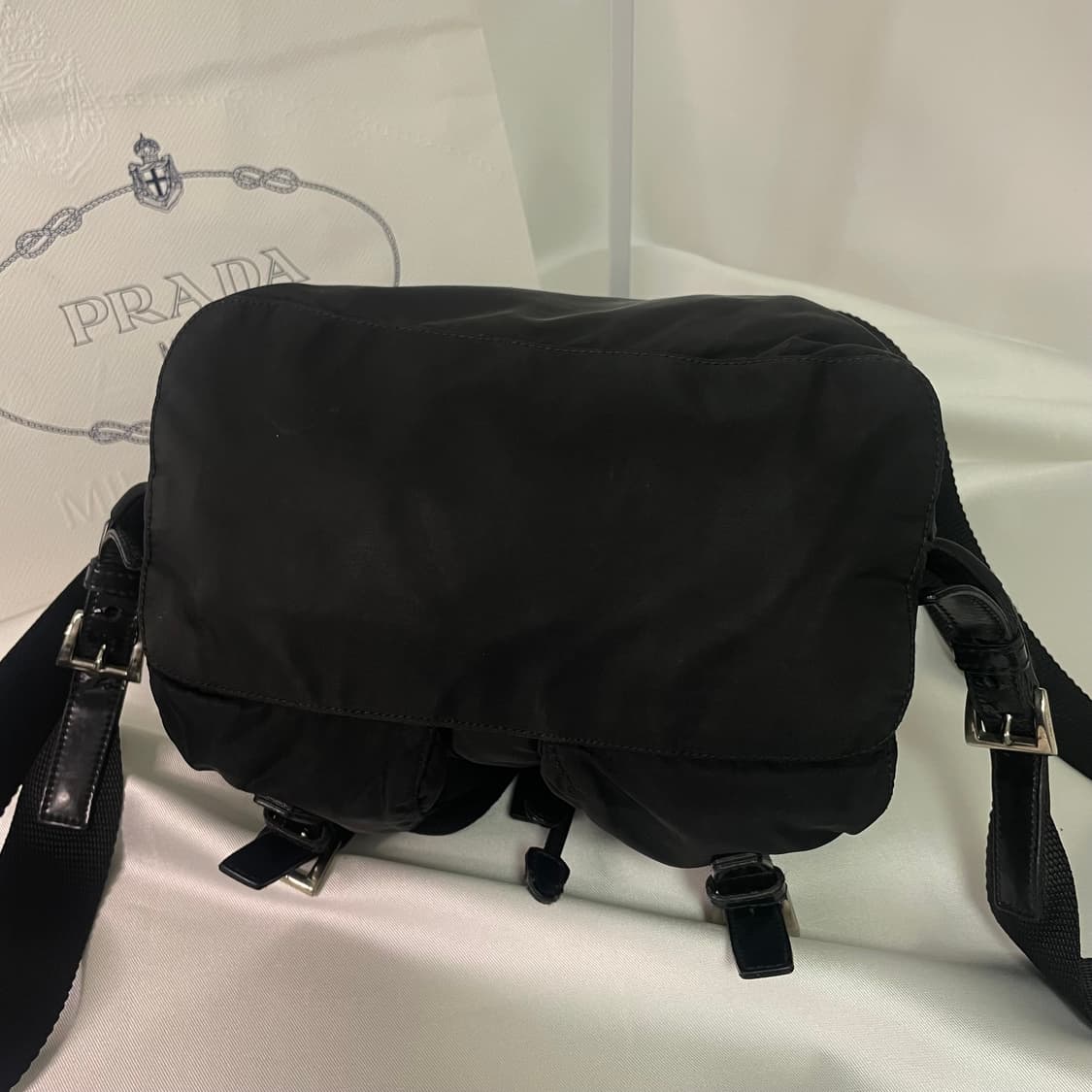 프라다 블랙 포코노 리나일론 백팩 상품이미지6
