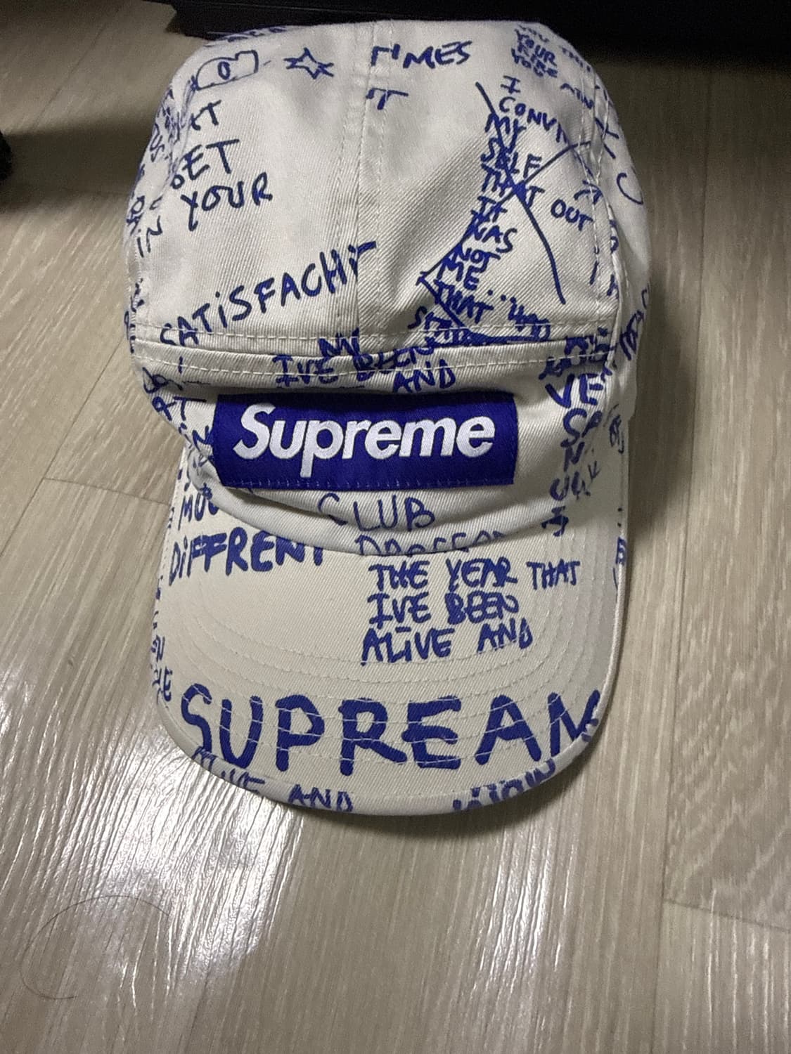 슈프림 곤즈 포엠 캠프캡 화이트 23SS 판매합니다 상품이미지1