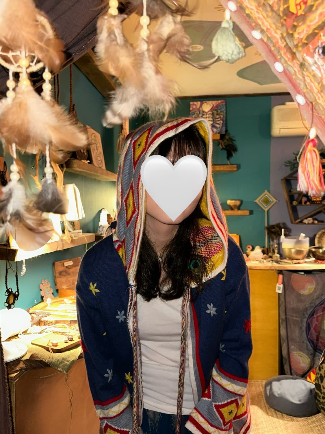 Ethnic hood knit 상품이미지2