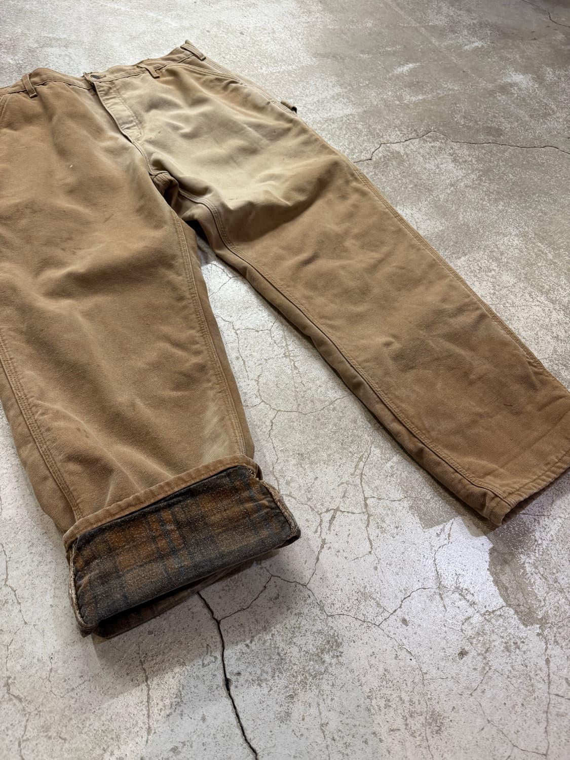 칼하트 B111 BRN 플란넬 라이닝 싱글니 상품이미지7