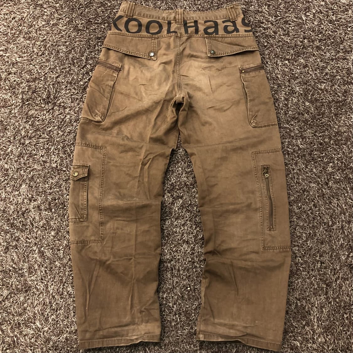 KOOLHAAS 빈티지 브라운 멀티 포켓 카고 팬츠 상품이미지1